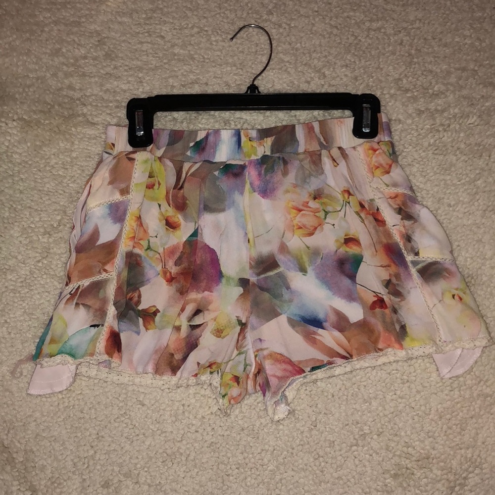 Free People Floral Shorts - High Waisted